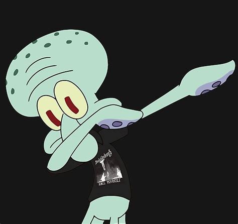 Squidward Dab Posters By Sti11 Here Redbubble