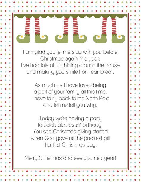 Goodbye Letter From Elf On The Shelf Free Printable Grab Your Free Copy Today Printable