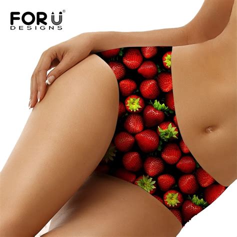 Forudesigns 2017 Summer Cute Fruit Strawberry Pattern Underwear Women Casual Seamless Panties