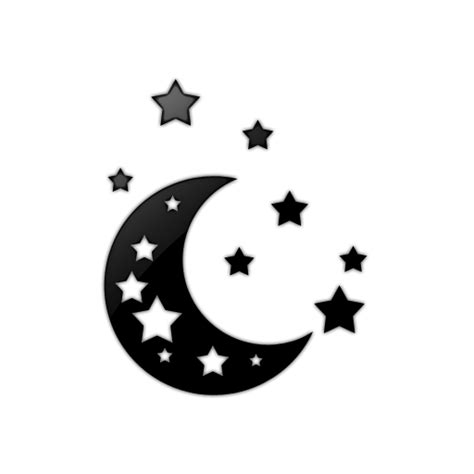 Moon Black And White Black Stars And Moon Clipart 2 Wikiclipart