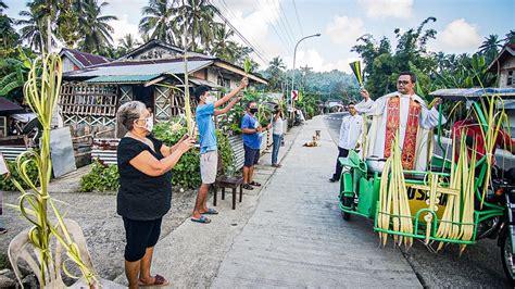 In Pictures The Philippines Drive By Palm Sunday Blessings