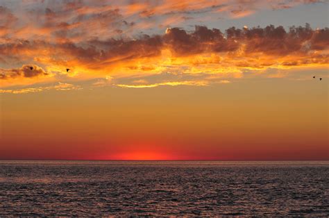 Free Images Sunset Beach Horizon Sea Afterglow Sunrise Sun