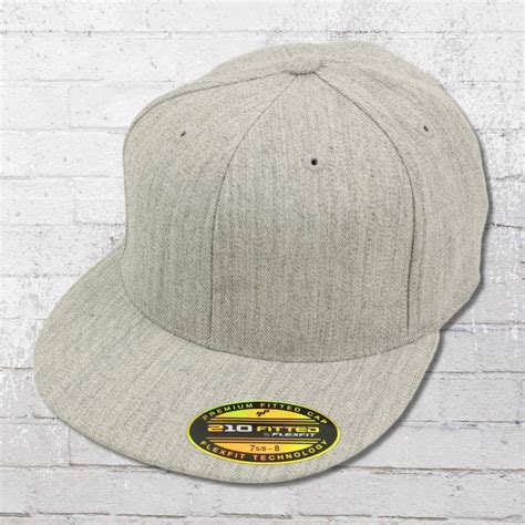 Order Now Flexfit Hat 210 Premium Fitted Cap Grey Heather