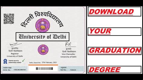 Download Graduation Degree Of Delhi University Youtube