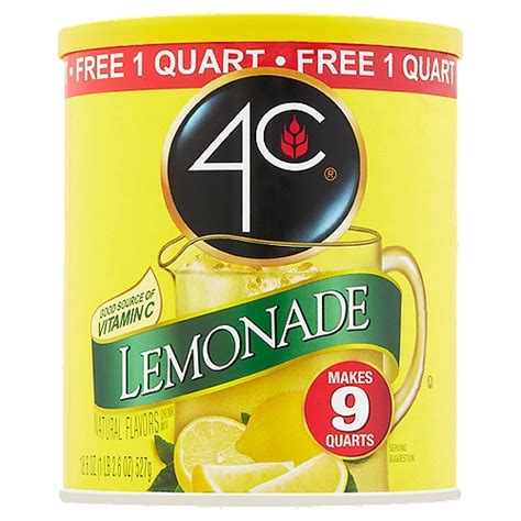 4c Lemonade Drink Mix 186 Oz