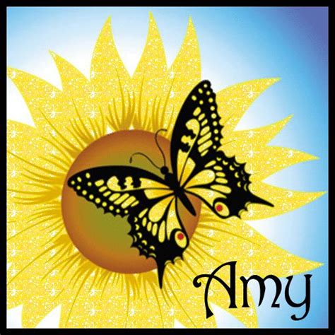 The Name Amy In Glitter Glitter Text First Names Sunflower And