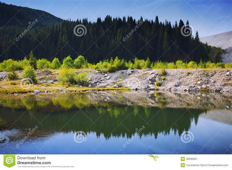 Still Mountain Lake Stock Image Image Of Hills Forest 30230007
