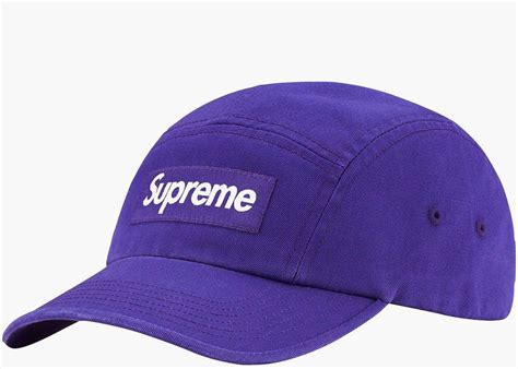 Supreme Washed Chino Twill Camp Cap Ss23 Purple Hype Clothinga