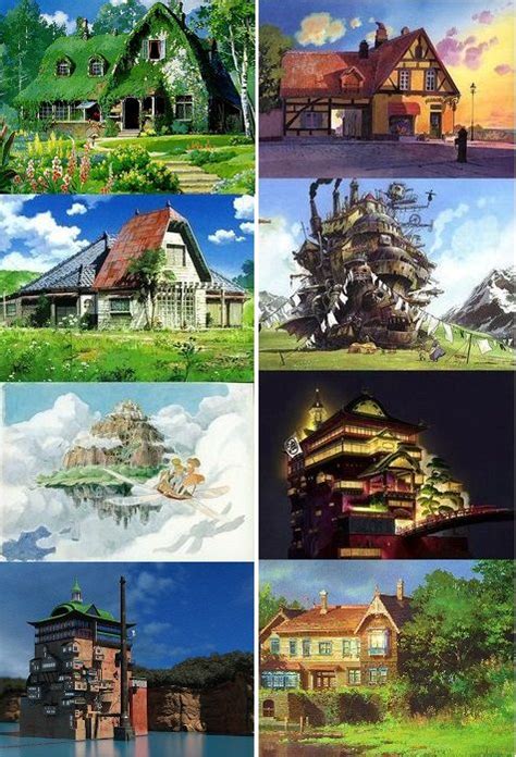 Houses Of Studio Ghibli ~~ Studio Ghibli Movies Studio Ghibli Art
