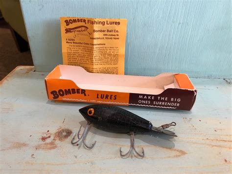 Antiquevintage Wooden Bomber Fishing Lure 1940s Fishing Lures