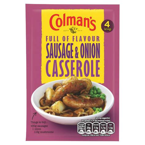 Colmans Sausage Casserole Seasoning Mix 39g
