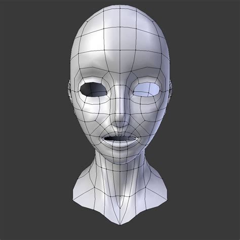 Low Poly Head Base Mesh 3d Asset Cgtrader