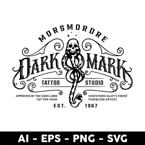 Morsmordre Dark Mark Tattoo Studio Svg Dark Mark Svg Skull Inspire