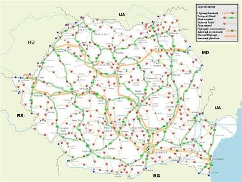 Harta Drumurilor Rutiere Din Romania