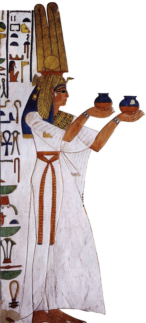 Tomb Wall Depicting Queen Nefertari The Great Royal Wife Of Pharaoh