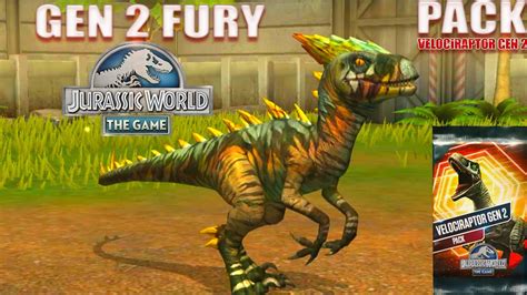 Gen 2 Fury Velociraptor Gen 2 Pack Jurassic World The Game Youtube