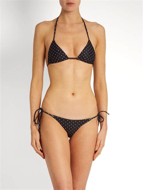 Matteau Synthetic The String Triangle Bikini Top In Black Lyst