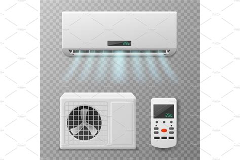 Air Conditioning Realistic Graphic Objects ~ Creative Market