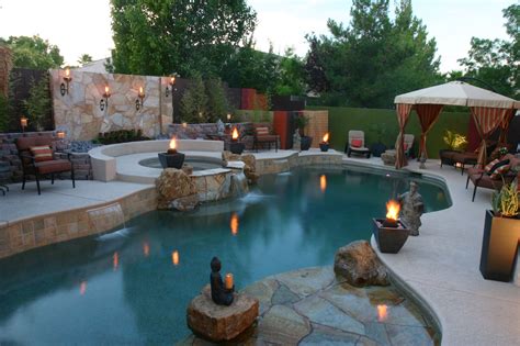 Fireball Accents And Wall Sconces Pool Pooldesign Swimmingpools