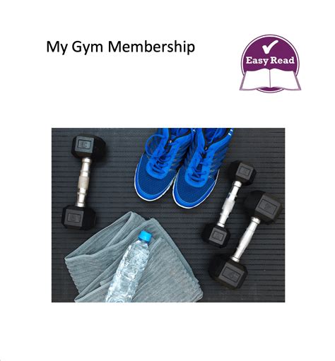 My Gym Membership Easy Read Image • Developmental Disability Wa Ddwa