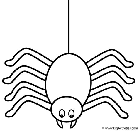 spider  thread coloring page halloween