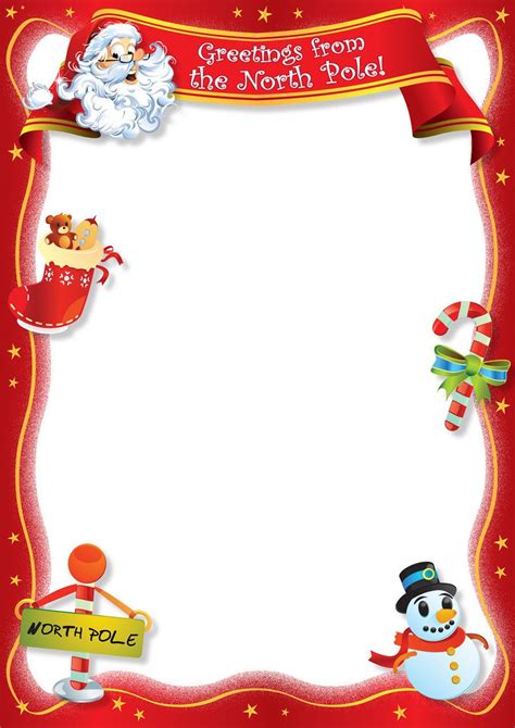 Free Christmas Letter Background Template Printable Templates