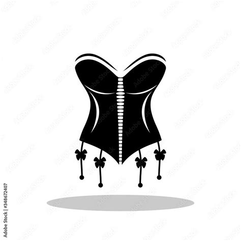 Corset Icon In Flat Style Sexy Corset Symbol For Your Web Site Design Logo App Ui Vector Eps