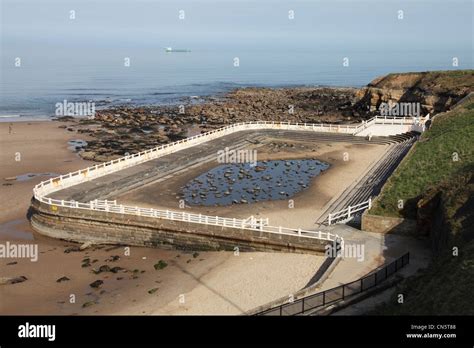 The Disused Outdoor Tidal Swimming Pool At Tynemouth North East England