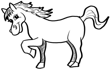 'through children's eyes' portal is a virtual gallery of creativity. How to Draw Cartoon Horses with Easy Step by Step Drawing ...