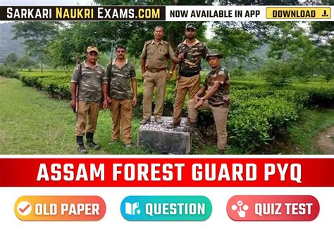 Assam Forest Guard Previous Year Paper वनरकषक Exam Question Paper