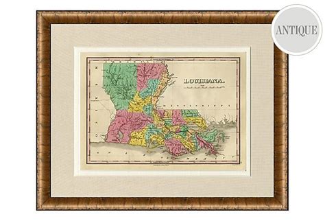 Antique Louisiana Map Antique Map Louisiana Map Antiques