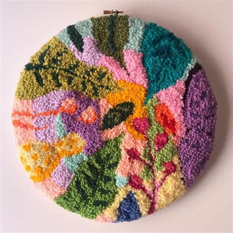 Colorful Punch Needle Embroidery By The Nuanua