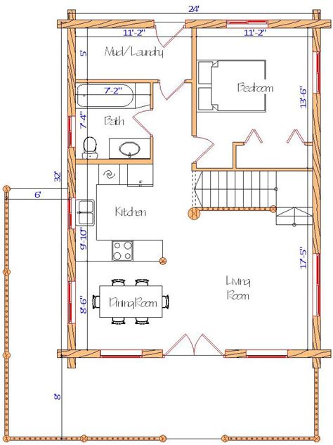Https://wstravely.com/home Design/24x32 Log Home Plans