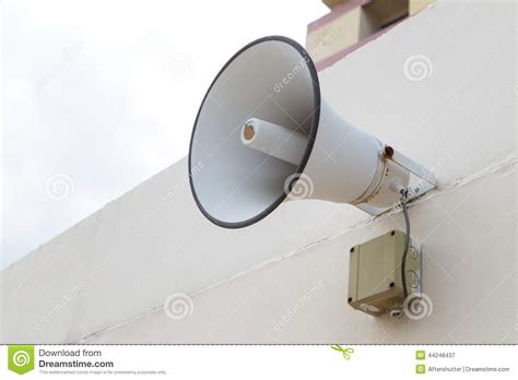 Outdoor Speaker For Announce Message To Public Stock Photo ...