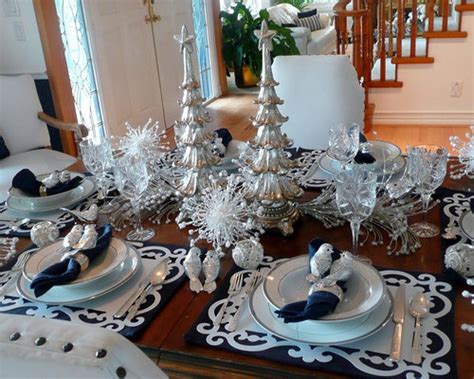 Silver Christmas Table Setting Home Design Ideas, Pictures, Remodel and