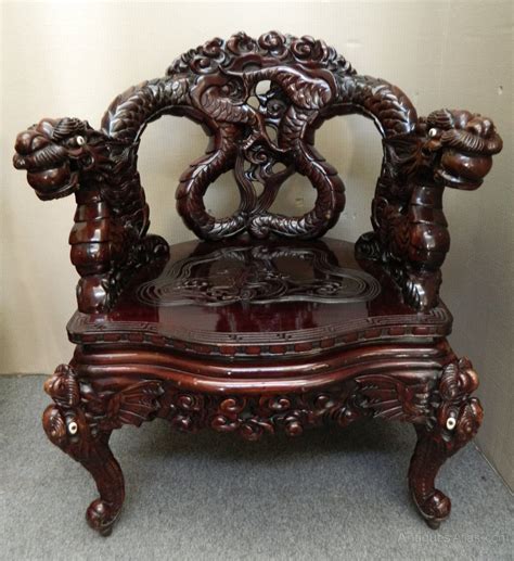 Impressive Pair Of Chinese Dragon Chairs As136a1712 Ath2793