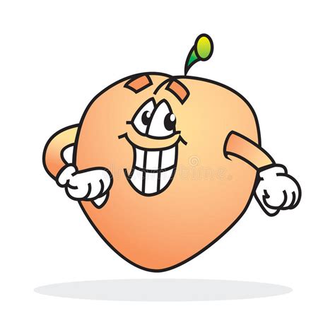 Silly Smiling Peach Stock Illustration Illustration Of Humor 36126218