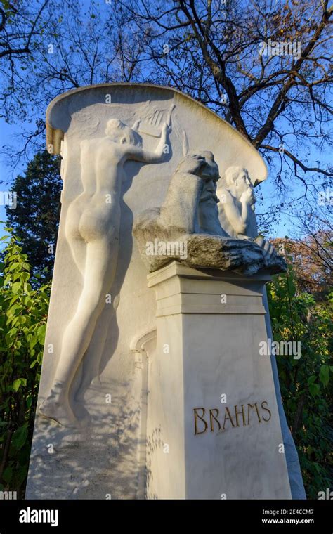 Vienna Grave Of Honor Of Johannes Brahms At Zentralfriedhof Central