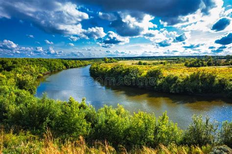 Summer River Landscape Siberia Russia Stock Photo Image Of Seasons