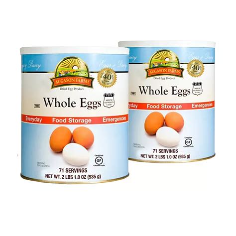 Augason Farms Dried Whole Eggs 10 Cans 2 Pk Sams Club