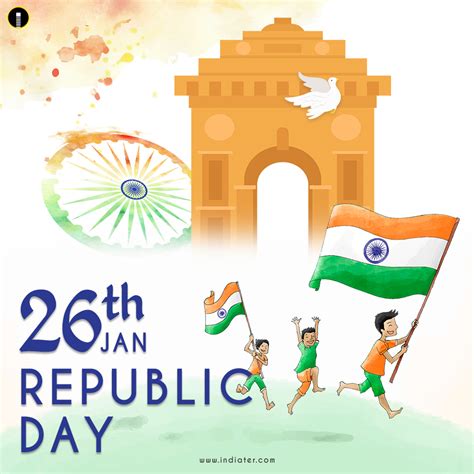 Happy Republic Day Background Design Indiater