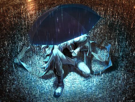 Umbrella Anime Rain Wallpapers Hd Desktop And Mobile Backgrounds