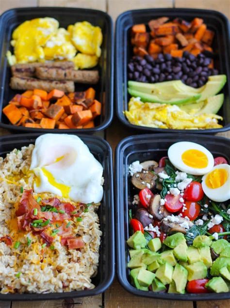 Fast food restaurants may seem like the last place where you could find a healthy and hearty breakfast, as many options are packed with more than a day's worth of sodium, sugar, and calories. Make-Ahead Breakfast Meal Prep Bowls: 4 Ways - Smile Sandwich