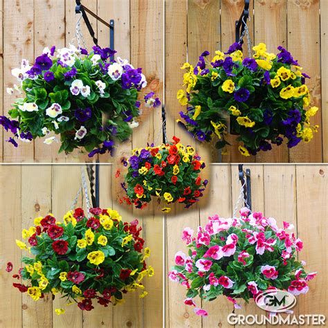 Not all species of flower are suitable for a funeral arrangement. Decorative 30cm Artificial Pansy Ball Flower Hanging ...