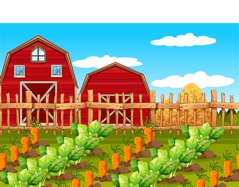 A Rural Farm Landscape 299281 Vector Art At Vecteezy