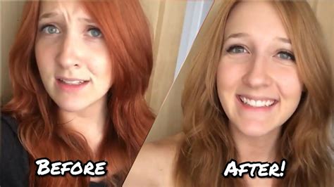 Fading Red Hair To Strawberry Blonde Youtube