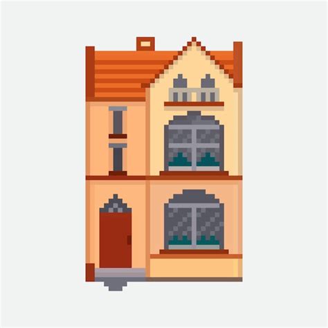 Premium Vector Buildings Flat Pixel Art