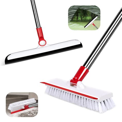 Buy Masthome Floor Scrub Brush With Long Handle 2 In 1 Push Broom