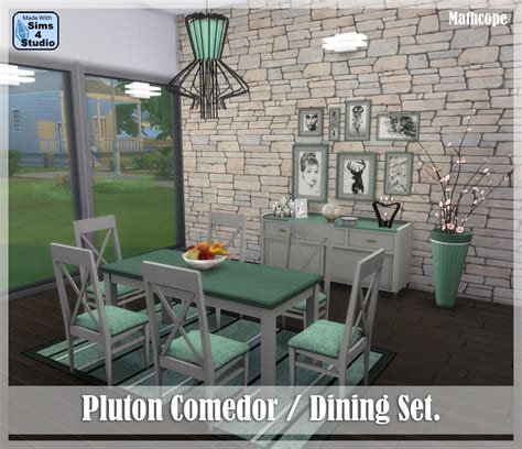 My Sims 4 Blog Pluton Dining Set By Mathcope