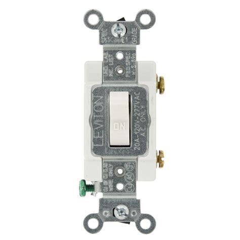 Several terms are used to describe switch contacts: Leviton 20 Amp Single-Pole AC Quiet Toggle Switch, White-R52-0CSB1-2WS - The Home Depot